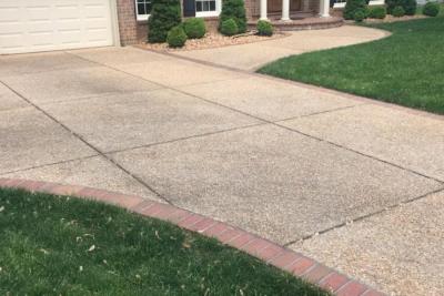 Terrazzo Concrete Driveway Curved Fairfax VA