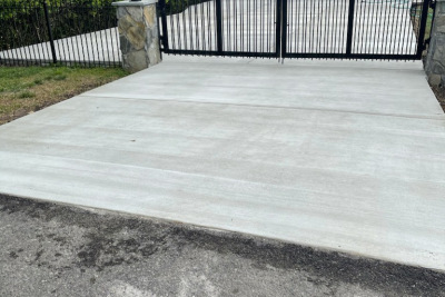 Concrete Driveway with Iron Gate Fairfax VA