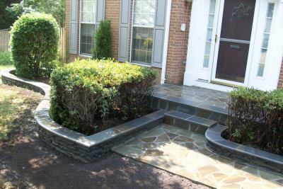 Flagstone Walkway and Wall Alexandria VA